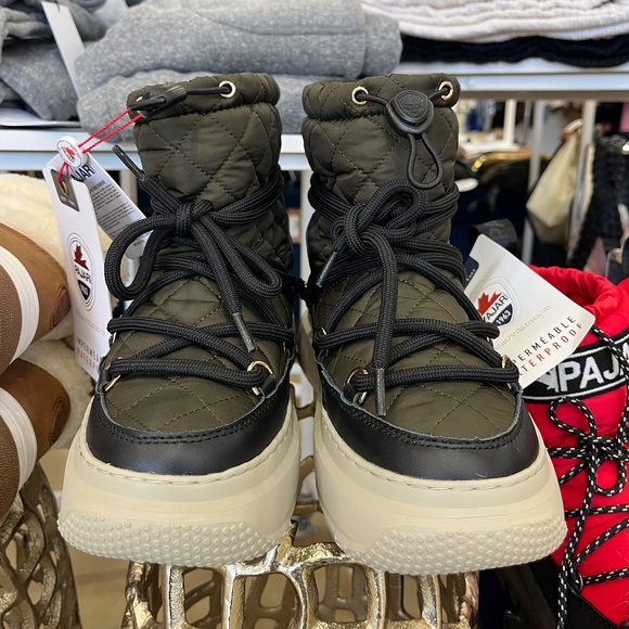 Pajar Shoes - Pajar Gravita Olive and Black Winter Boots